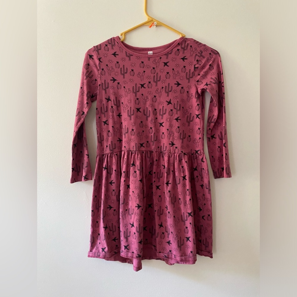 Tea collection long sleeve cactus dress